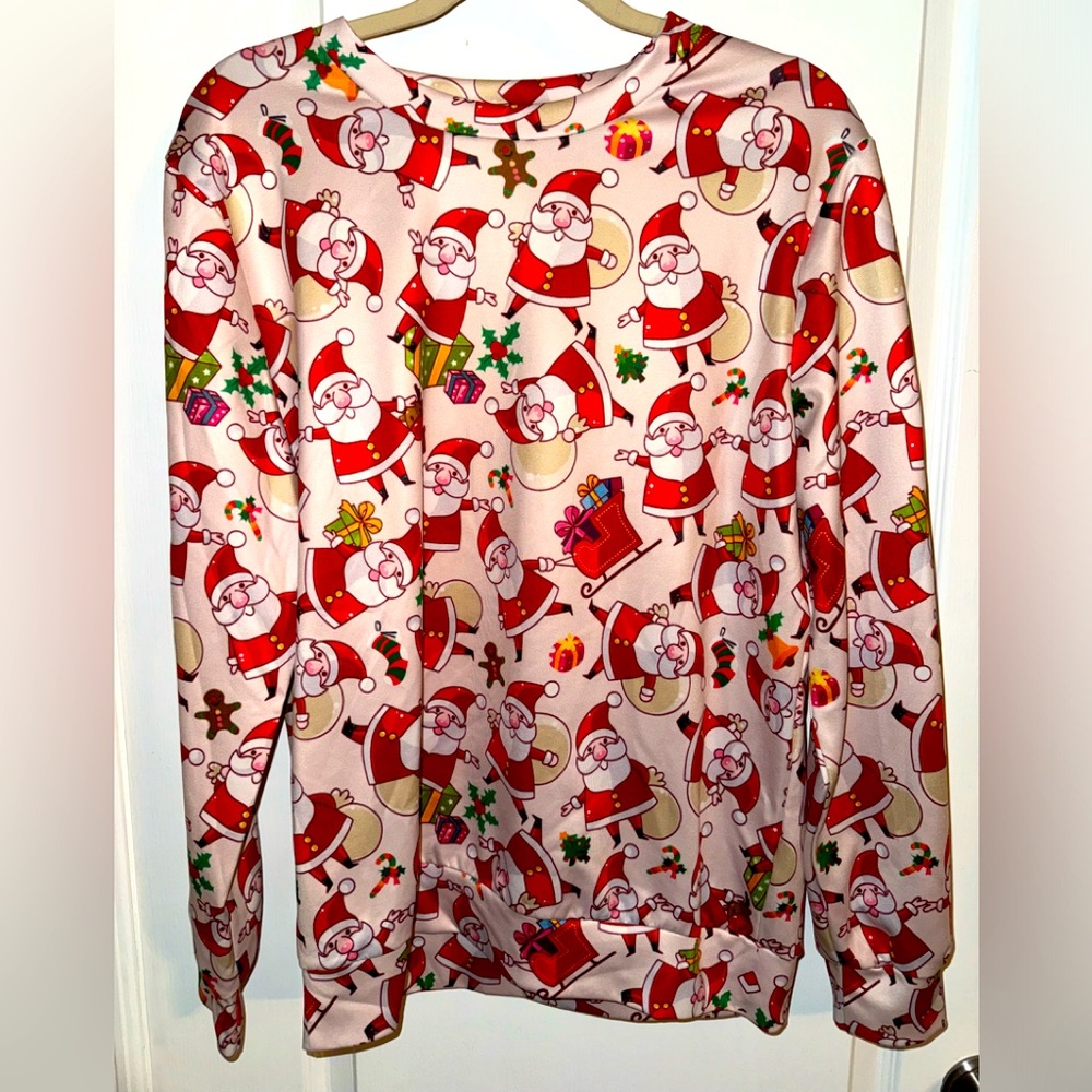 Happy Santa Sweatshirt Adult Medium